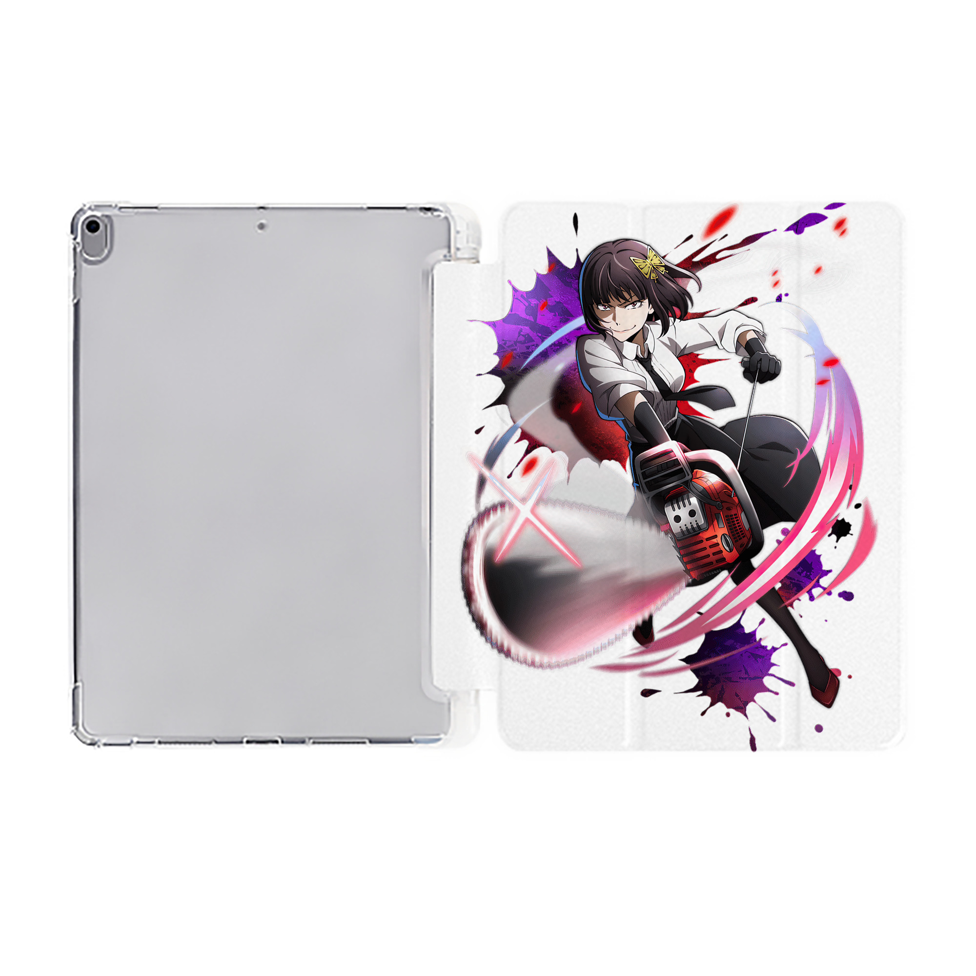 （画像用） 文豪ストレイドッグス Bungo Stray Dogs IPad ケース ペン収納付き 三つ折りスタンド PUレザー×シリコン 対応機種9.5/10.5/10.9インチ